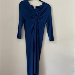 Elegant Long Sleeve Blue Dress